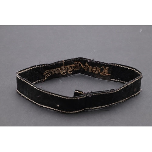 340 - A SECOND WORLD WAR WAFFEN-SS 'KURT EGGERS' CUFFBAND. A Waffen-SS 'Kurt Eggers' cuffband. RZM type in... 