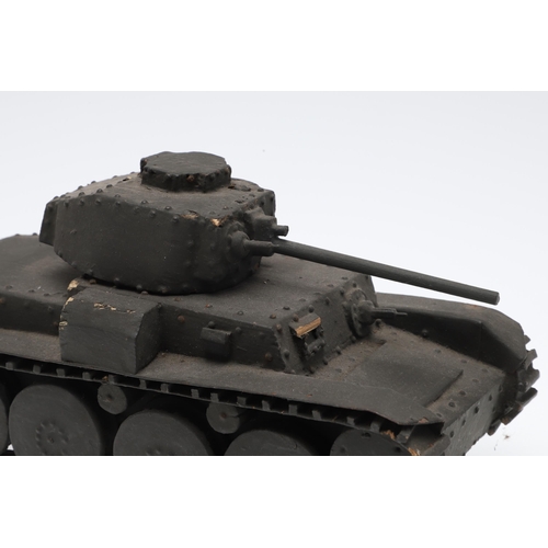 354 - A SECOND WORLD WAR GERMAN ARMY TRAINING MODEL OF A PZ.38 TANK. A Second World War model of Pz38 tank... 