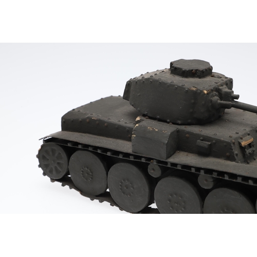 354 - A SECOND WORLD WAR GERMAN ARMY TRAINING MODEL OF A PZ.38 TANK. A Second World War model of Pz38 tank... 