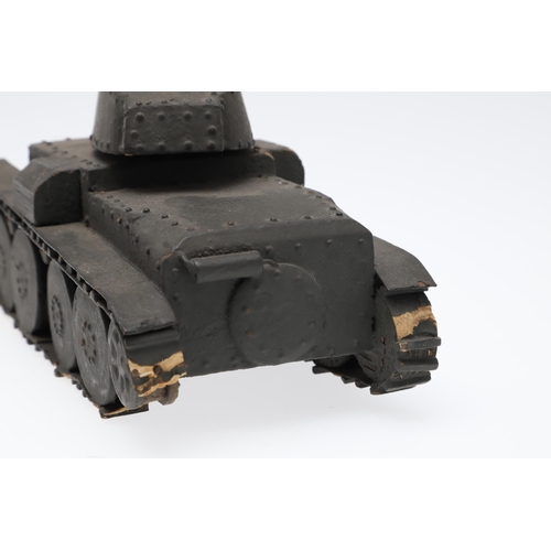 354 - A SECOND WORLD WAR GERMAN ARMY TRAINING MODEL OF A PZ.38 TANK. A Second World War model of Pz38 tank... 