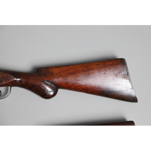 36 - A 19TH CENTURY ENFIELD TYPE PERCUSSION FIRING RIFLE AND ANOTHER SIMILAR. With a 97 cm unmarked barre... 