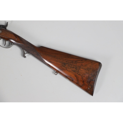 38 - A FINE SCOTTISH PERCUSSION DEER RIFLE BY PATON AND WALSH OF PERTH. With a 66 cm octagonal rifled .80... 