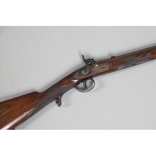 38 - A FINE SCOTTISH PERCUSSION DEER RIFLE BY PATON AND WALSH OF PERTH. With a 66 cm octagonal rifled .80... 