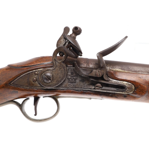 4 - A TOWER ISSUED 1801 PATTERN 'LONG' SEA SERVICE PISTOL. With a 30.5 cm(12in) tapering barrel with var... 