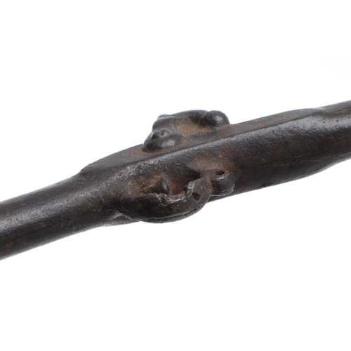 40 - AN AMERICAN CAST IRON MINIATURE RIFLE MARKED FOR THE '12 N H VOLS'. A cast Iron miniature rifle mark... 