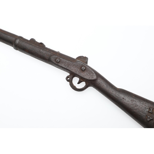 40 - AN AMERICAN CAST IRON MINIATURE RIFLE MARKED FOR THE '12 N H VOLS'. A cast Iron miniature rifle mark... 