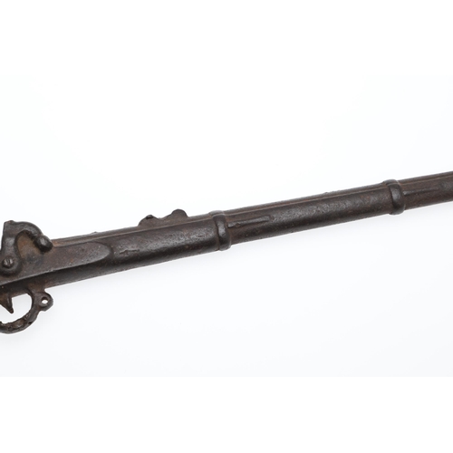 40 - AN AMERICAN CAST IRON MINIATURE RIFLE MARKED FOR THE '12 N H VOLS'. A cast Iron miniature rifle mark... 