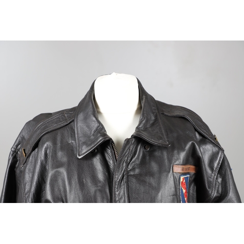 450 - A FLIGHT TECH INC. TYPE A-2C LEATHER FLYING JACKET. An American 'Airforce' type flying jacket with F... 