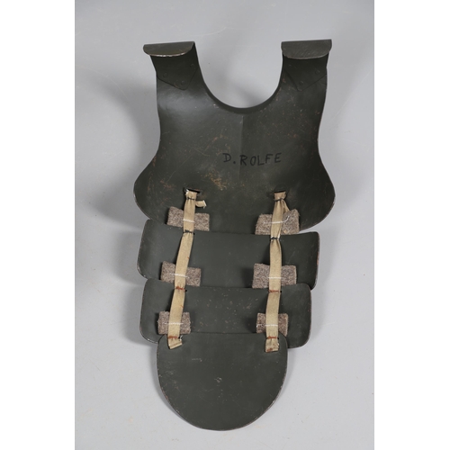 451 - A REPRODUCTION SET OF FIRST WORLD WAR GERMAN BODY ARMOUR. A reproduction set of German body armour, ... 