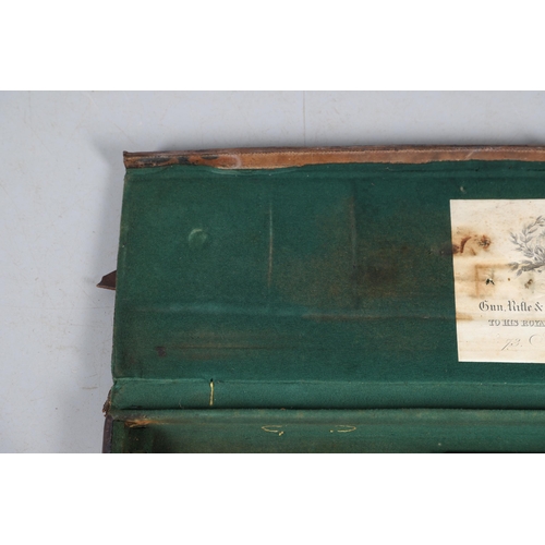 46 - A LEATHER TRAVELLING CASE FOR A SHOTGUN. A leather gun case with label for Boss & Co, London. Case 8... 