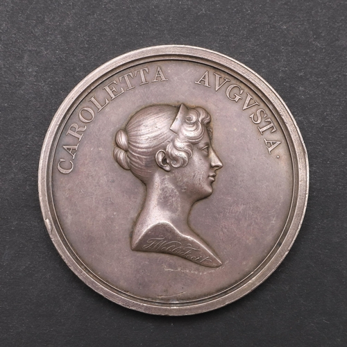 462 - A MEDAL MARKING THE DEATH OF PRINCESS CHARLOTTE, 1817. Portrait bust r. by Thomas Webb beneath 'Caro... 