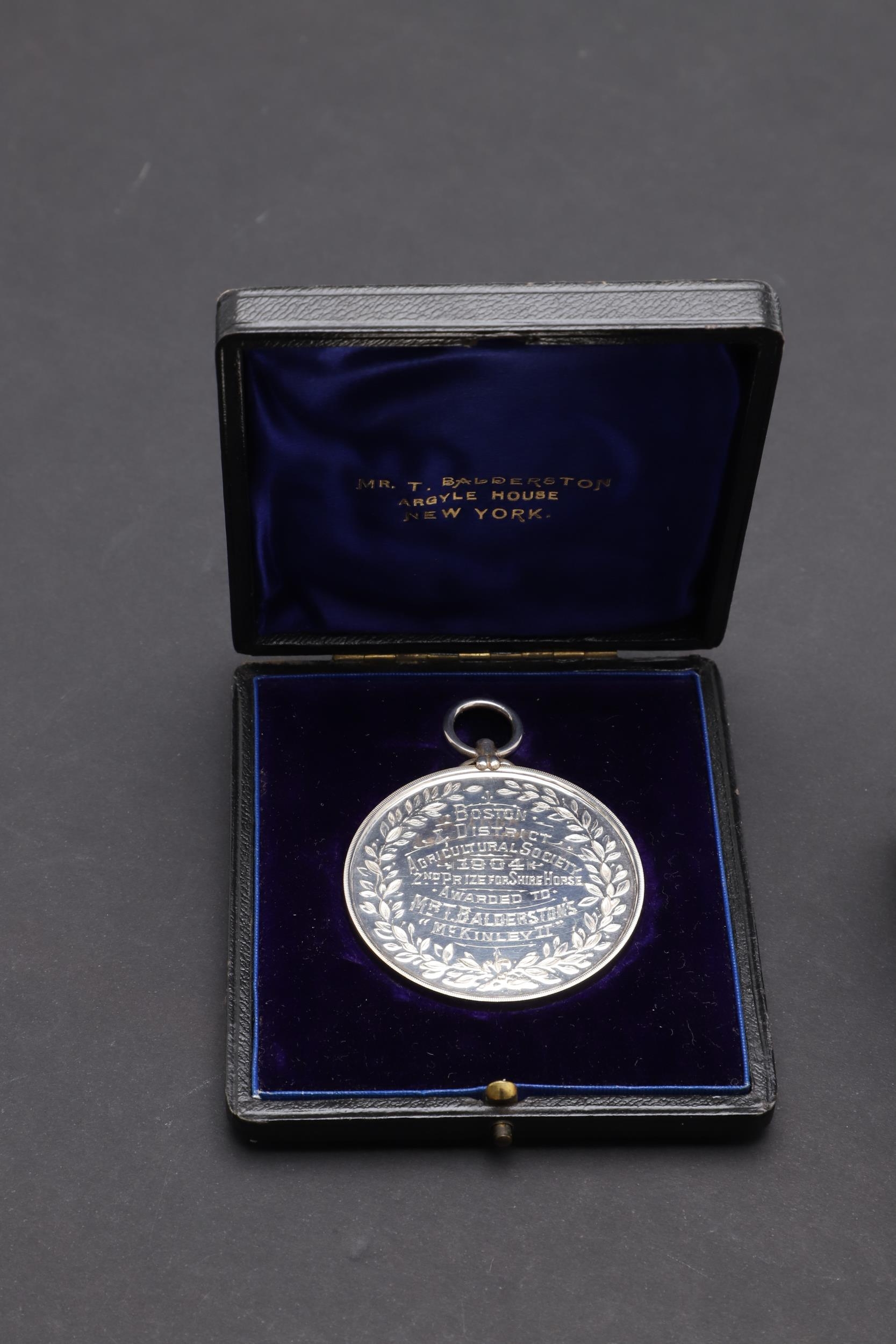 TWO AGRICULTURAL AWARD MEDALS BY THOMAS OTTLEY. An agricultural award ...