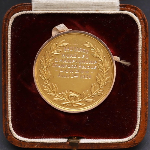 476 - AN AMATEUR ATHLETICS ASSOCIATION GOLD MEDAL, 1920. An Amateur Athletics Association Gold Medal, engr... 