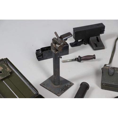 53 - TWO MACHINE GUN BELT LOADING TOOLS AND A COLLECTION OF OTHER ITEMS. Two machine gun belt loading too... 