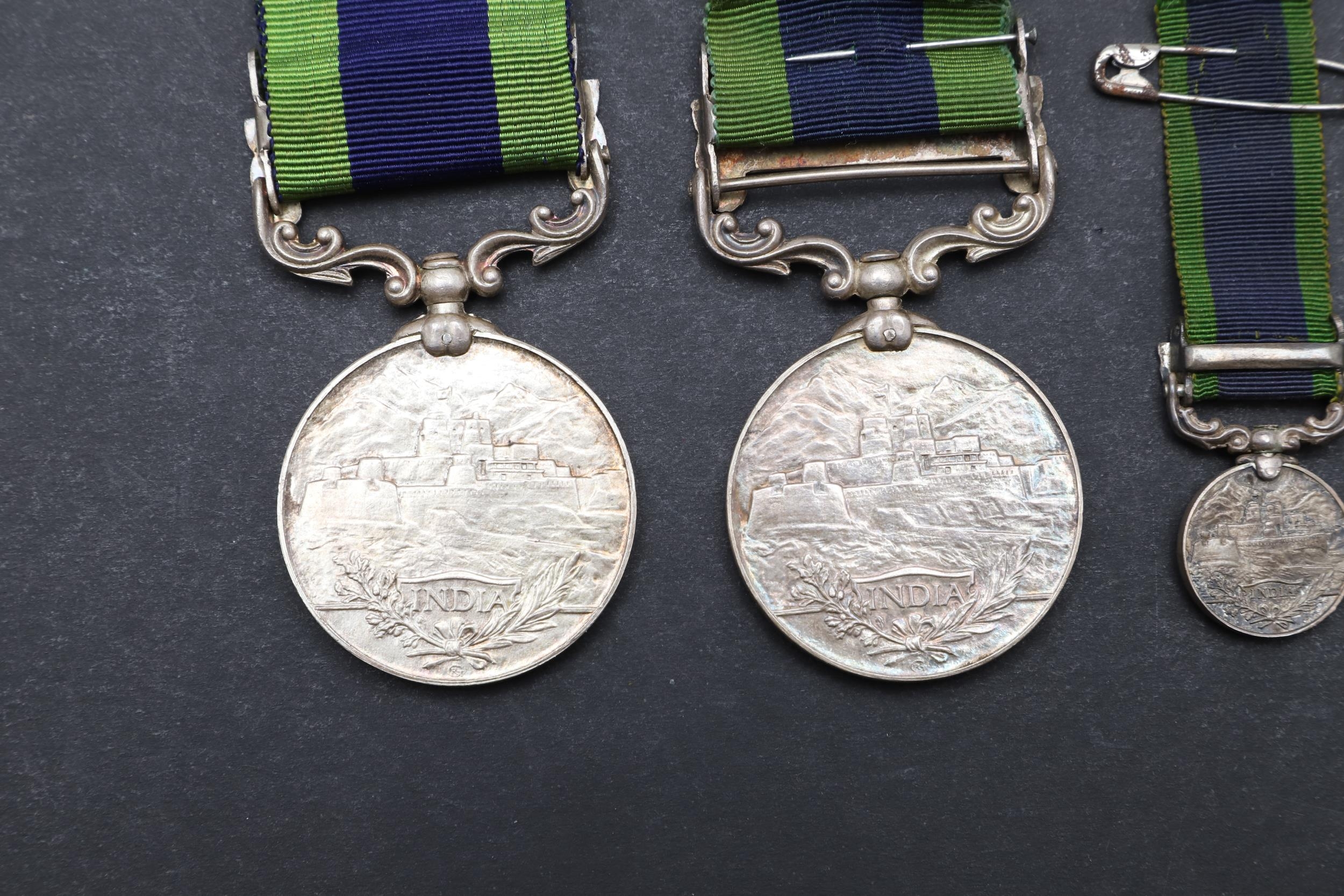 TWO INDIA GENERAL SERVICE MEDALS APPARENTLY AWARDED TO THE SAME MAN, A ...