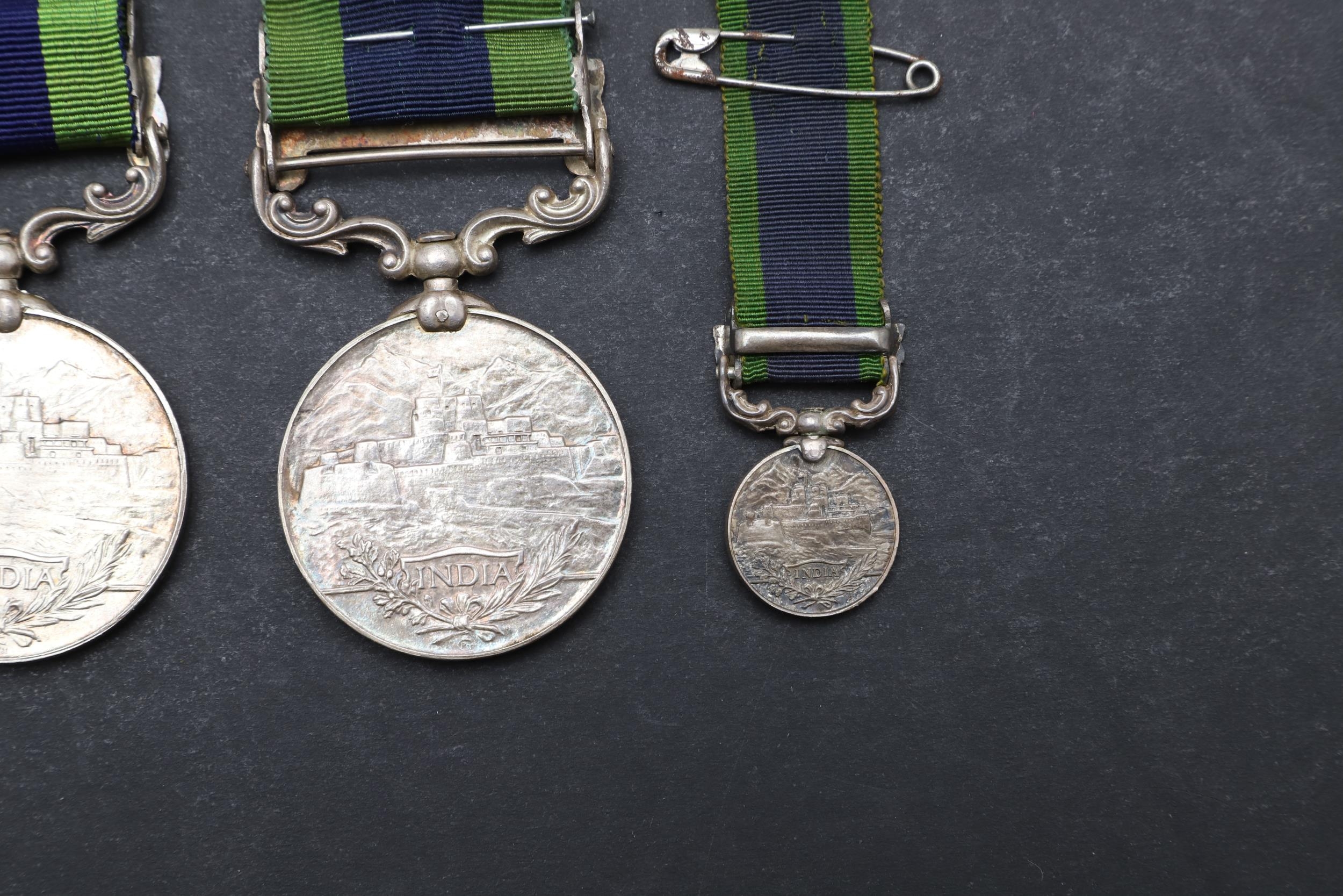 TWO INDIA GENERAL SERVICE MEDALS APPARENTLY AWARDED TO THE SAME MAN, A ...