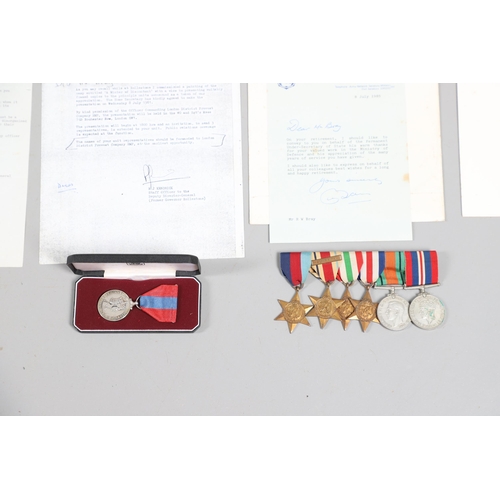 561 - A SECOND WORLD WAR GROUP OF SIX AND IMPERIAL SERVICE MEDAL TO ROBERT BRAY. A Second World War group ... 