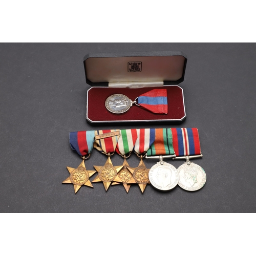 561 - A SECOND WORLD WAR GROUP OF SIX AND IMPERIAL SERVICE MEDAL TO ROBERT BRAY. A Second World War group ... 