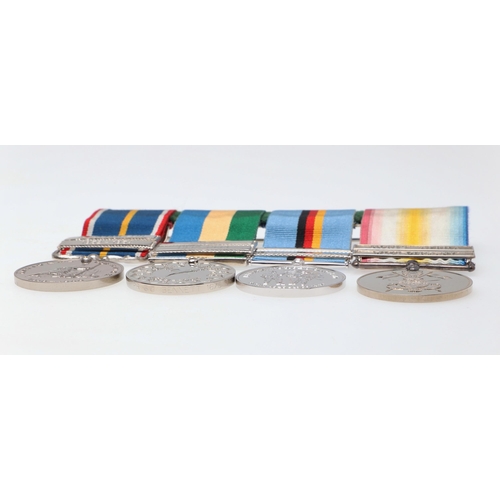 566 - A COLLECTION OF UNOFFICIAL MEDALS TO A NATIONAL SERVICE MAN WITH THE 16/5 LANCERS. A group of four u... 