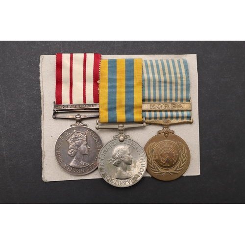 567 - A GENERAL SERVICE AND KOREA TRIO TO THE ROYAL NAVY. A Royal Navy General Service Medal 1909-1962 wit... 