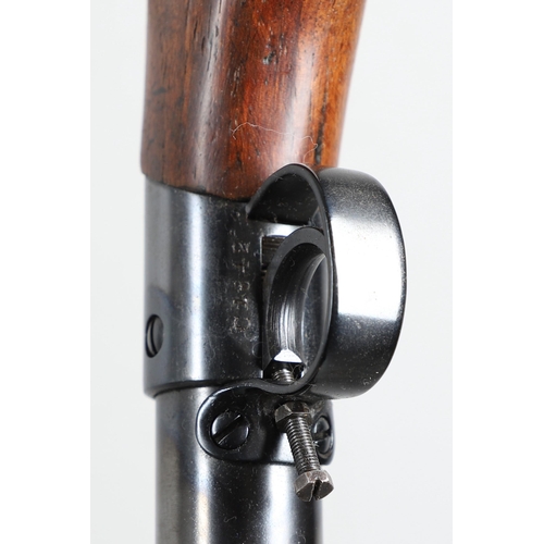 57 - AN UNUSUAL .177 BSA CLUB AIR RIFLE. A BSA .177 Air Rifle with a 49cm barrel with rotating loading po... 