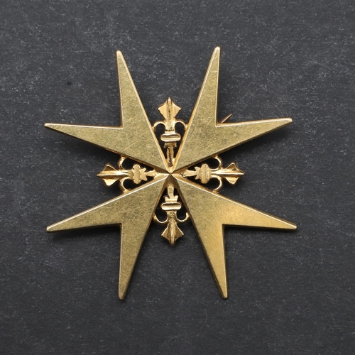 579 - THE BADGE OF THE FLORENCE NIGHTINGALE SCHOOL OF NURSING. An eight pointed star with dark blue enamel... 