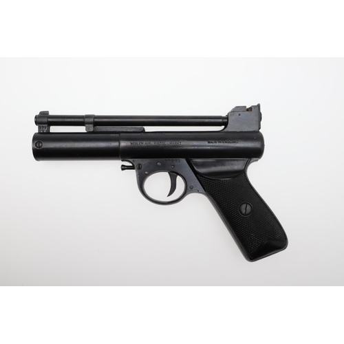 63 - A WEBLEY MARK ONE .177 AIR PISTOL. A Webley Air Pistol, marked to the sides 'Webley Air Pistol Mark ... 