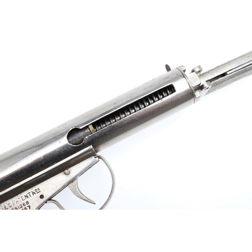 64 - AN ACCLES AND SHELVOKE 'WARRIOR' .177 AIR PISTOL. An air pistol with chromed body marked 'The 