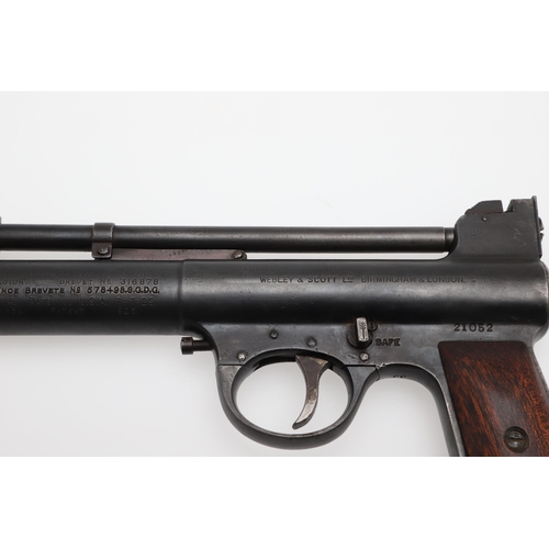 66 - A WEBLEY MARK ONE .22 AIR PISTOL. A Webley Air Pistol, marked to the sides 'Webley Air Pistol Mark I... 