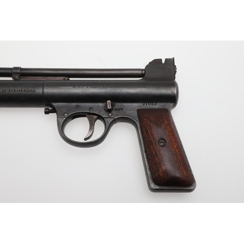 66 - A WEBLEY MARK ONE .22 AIR PISTOL. A Webley Air Pistol, marked to the sides 'Webley Air Pistol Mark I... 