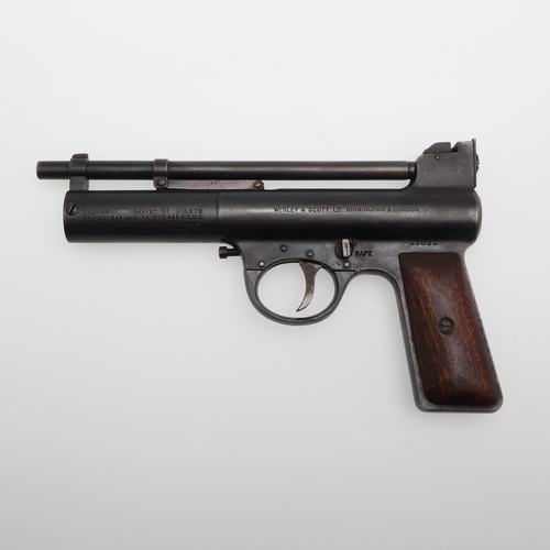 66 - A WEBLEY MARK ONE .22 AIR PISTOL. A Webley Air Pistol, marked to the sides 'Webley Air Pistol Mark I... 