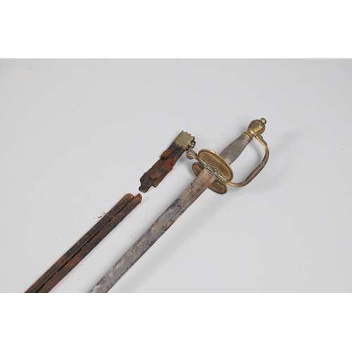 69 - A 1786 PATTERN INFANTRY OFFICERS SWORD WITH RUNKEL BLADE. With a 82 cm blade engraved with GR monogr... 