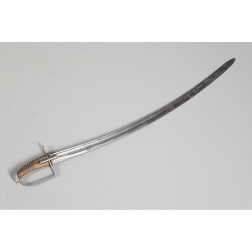 70 - A 1788 PATTERN LIGHT CAVALRY SWORD. With a 91 cm curved pointed blade with broad fuller, straight cr... 