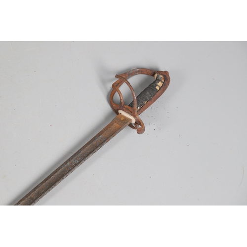 77 - A ROYAL ARTILLERY OFFICERS 1821/1822 PATTERN SWORD BY WEBB OF LONDON. With an 87 cm single edged poi... 