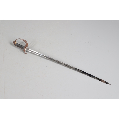 77 - A ROYAL ARTILLERY OFFICERS 1821/1822 PATTERN SWORD BY WEBB OF LONDON. With an 87 cm single edged poi... 