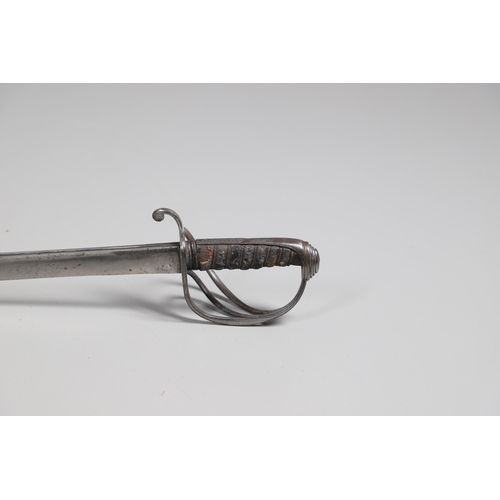 78 - AN 1822 PATTERN LIGHT CAVALRY SWORD. With an 87 cm slightly curved spear pointed blade with pipe bac... 