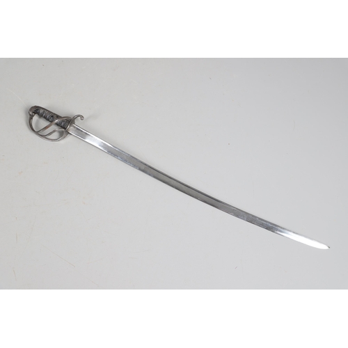 78 - AN 1822 PATTERN LIGHT CAVALRY SWORD. With an 87 cm slightly curved spear pointed blade with pipe bac... 