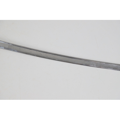 78 - AN 1822 PATTERN LIGHT CAVALRY SWORD. With an 87 cm slightly curved spear pointed blade with pipe bac... 