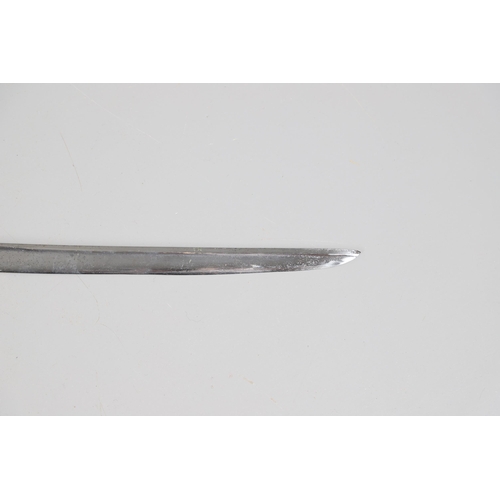 78 - AN 1822 PATTERN LIGHT CAVALRY SWORD. With an 87 cm slightly curved spear pointed blade with pipe bac... 