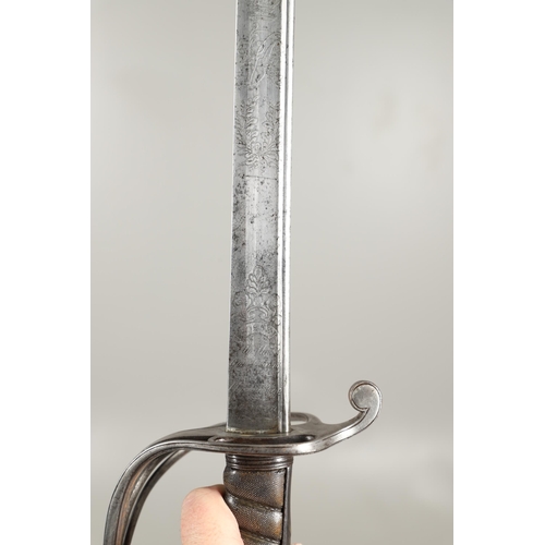 81 - A CRIMEA PERIOD 1822 PATTERN LIGHT CAVALRY OFFICER'S SWORD AND SCABBARD. With a 90 cm curved, sharpe... 