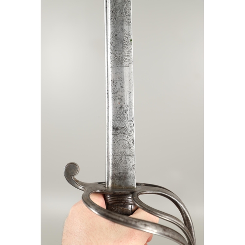 81 - A CRIMEA PERIOD 1822 PATTERN LIGHT CAVALRY OFFICER'S SWORD AND SCABBARD. With a 90 cm curved, sharpe... 