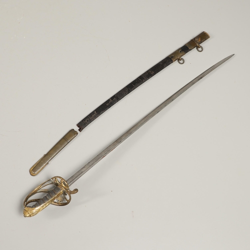 83 - A GEORGE IV 1822 PATTERN INFANTRY OFFICERS SWORD AND SCABBARD BY PROSSER OF LONDON. With an 82.5cm p... 