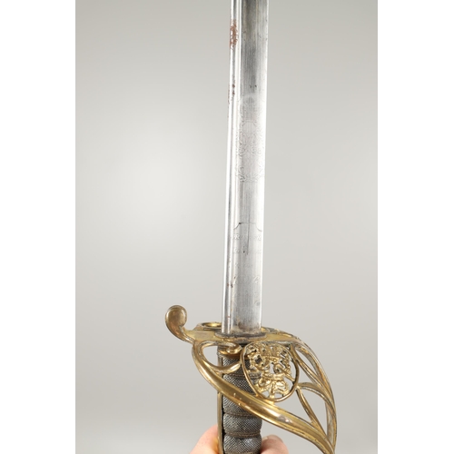 83 - A GEORGE IV 1822 PATTERN INFANTRY OFFICERS SWORD AND SCABBARD BY PROSSER OF LONDON. With an 82.5cm p... 