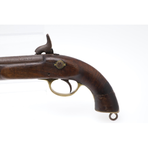 9 - A VICTORIAN TOWER ISSUED 1856 PATTERN PISTOL DATED 1857. With a 25 cm (ten inch) tapering barrel wit... 