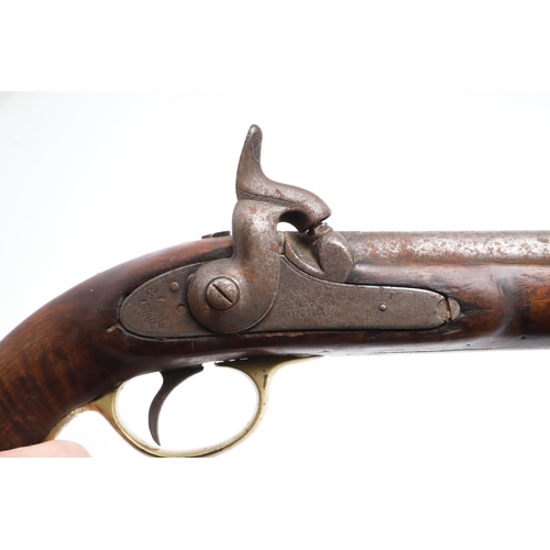 9 - A VICTORIAN TOWER ISSUED 1856 PATTERN PISTOL DATED 1857. With a 25 cm (ten inch) tapering barrel wit... 