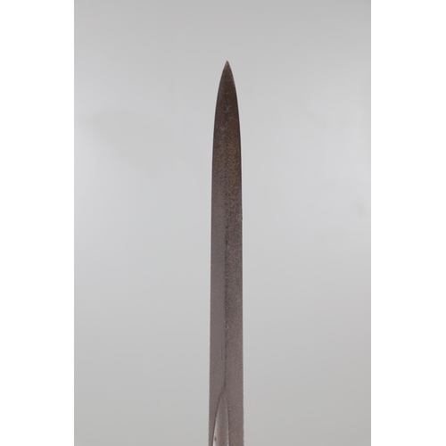 90 - A VICTORIAN 1845/54 PATTERN INFANTRY OFFICER'S SWORD. With an 83 cm pointed single edged blade with ... 