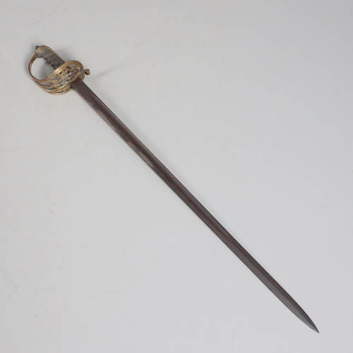 90 - A VICTORIAN 1845/54 PATTERN INFANTRY OFFICER'S SWORD. With an 83 cm pointed single edged blade with ... 