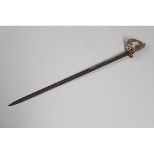 90 - A VICTORIAN 1845/54 PATTERN INFANTRY OFFICER'S SWORD. With an 83 cm pointed single edged blade with ... 