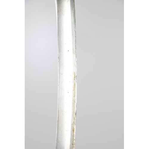 93 - A NINETEENTH CENTURY IVORY HANDLED MAMELUKE SWORD MARKED FOR THE VAVASOUR FAMILY. With an 81 cm gent... 