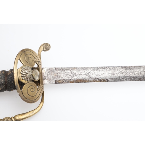 95 - A VICTORIAN HONOURABLE ARTILLERY COMPANY OFFICER'S DRESS SWORD. With a 79cm straight pointed double ... 